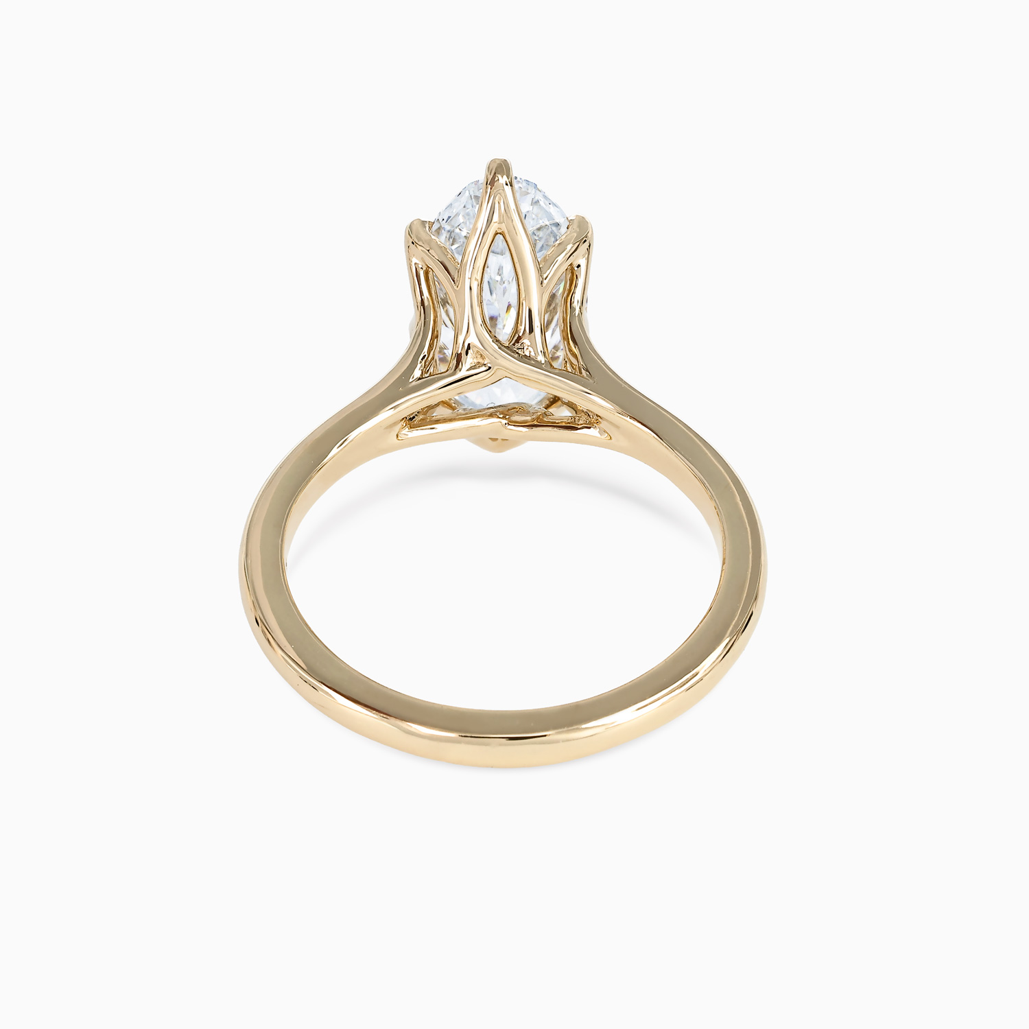Dino Lonzano Marquise Diamond Solitaire, Lab-Grown, 14k Yellow Gold
